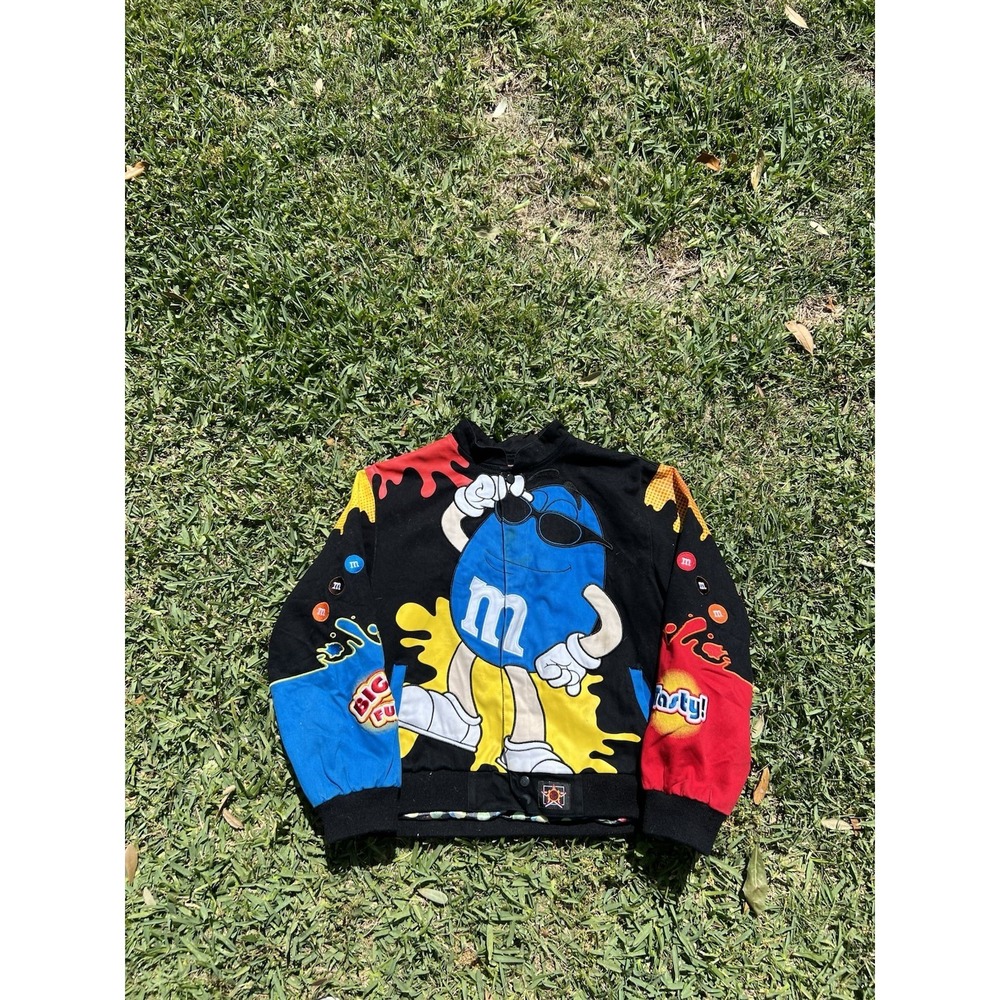 Vintage JH Design Jacket M&M Nascar Racing Jacket Kids XL 90s Y2K Mens Medium